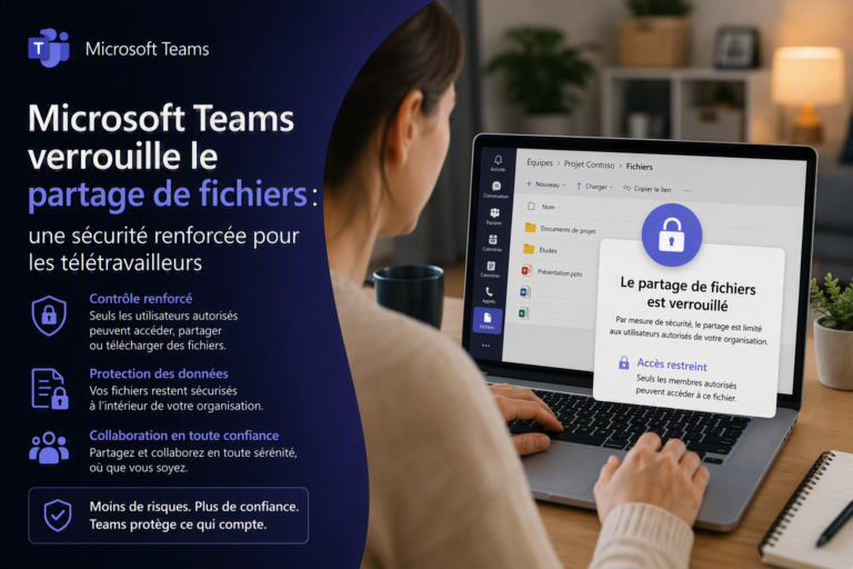 Microsoft Teams verrouille le partage de fichiers : une sécurité renforcée pour les télétravailleurs